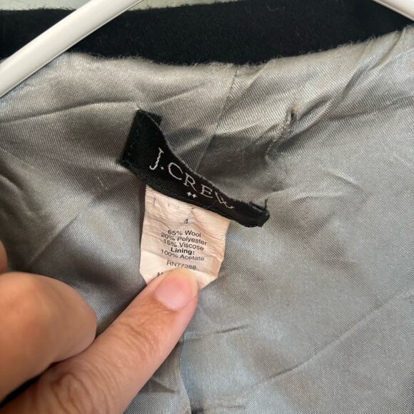 J. Crew Black Wool Button Down Peacoat - Picture 3 of 5